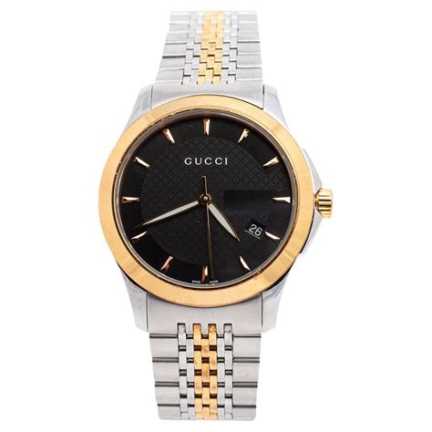 gucci 126.4 watch|gucci gunmetal tone chronograph watch.